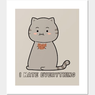 I Ate Everything - Cat Eating Cookies Posters and Art